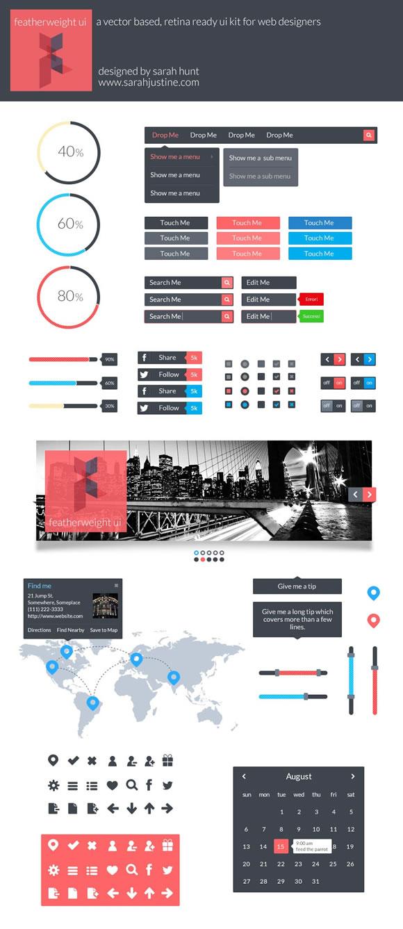 10 Free Flat UI Kits