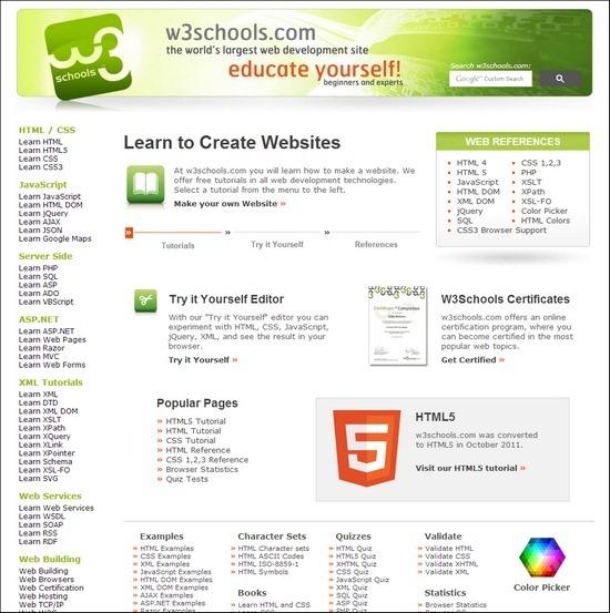 w3schools is your first stop in learning HTML and CSS, here you will learn how to make a website.