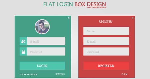 flat login design 6