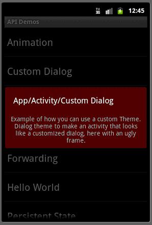 Android ApiDemo示例解读系列之四：App->Activity->Custom Dialog