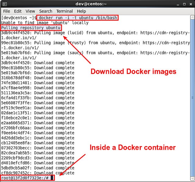 [转】如何在CentOS或Fedora上运行Docker容器？