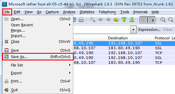 Wireshark抓包工具使用教程以及常用抓包规则_休闲_04