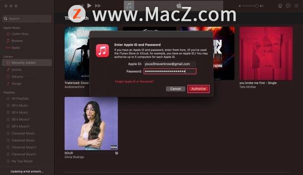 如何授權(quán)您的Mac播放AppleMusic？_蘋果mac_05