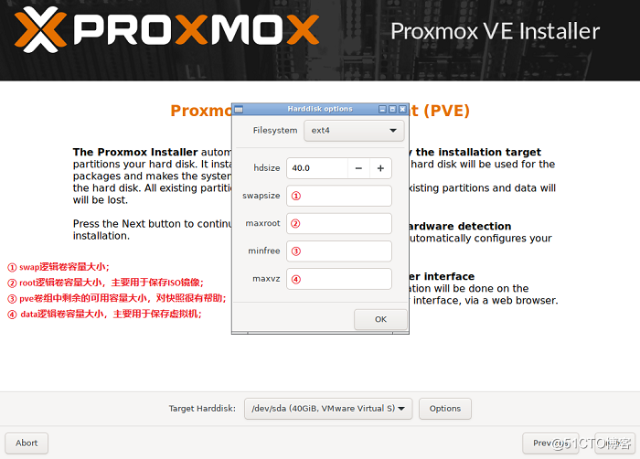Proxmox VE 7.0的高级安装及系统盘分区-EXT4（上）_pve-root_03