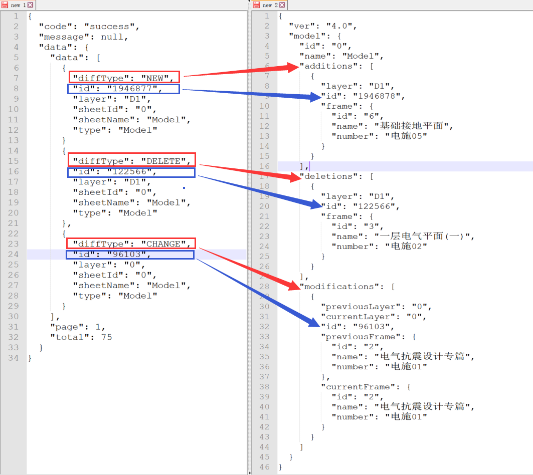 C#开发BIMFACE系列44 服务端API之计算图纸对比差异项来源自哪个图框_sql_13