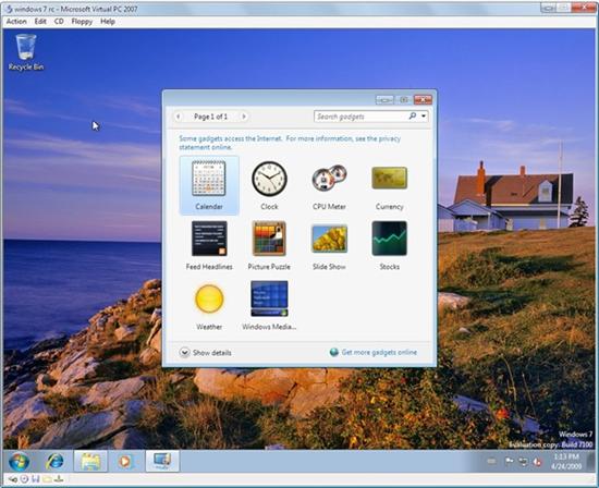 Windows 7 RC Build 7100镜像全面泄漏