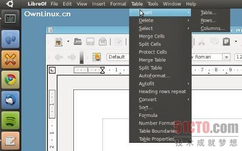LibreOffice已集成到Unity版的Ubuntu 11.04桌面中  