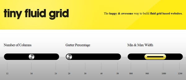 tiny fluid grid HTML5 Powered Web Applications: 19 Early Adopters