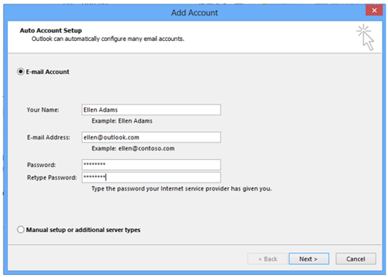 Outlook 2013采用Exchange Active Sync协议