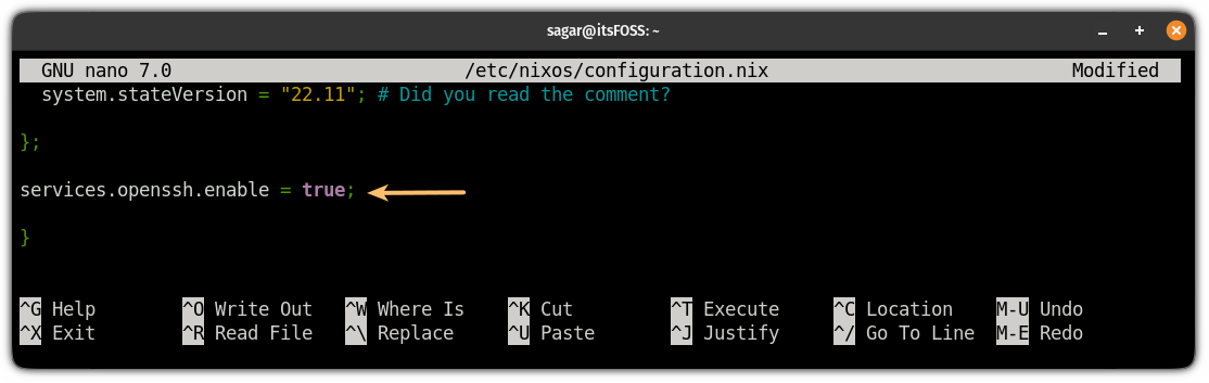 在 NixOS 上启用 OpenSSH