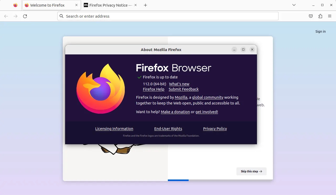 在 Ubuntu 上运行 Firefox 112