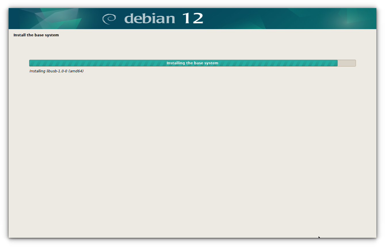 Debian 12 更新的安装程序的屏幕截图