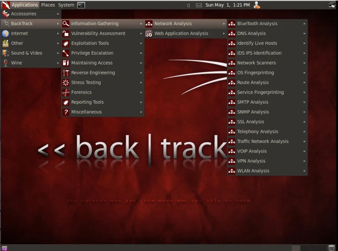 An older screenshot of BackTrack Linux