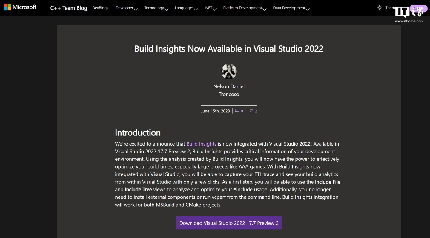 微软将“生成见解”工具引入 Visual Studio 2022，可智能分析开发者代码
