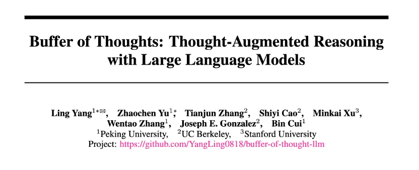 思维链缓存-Buffer of Thoughts，北大、UC伯克利、斯坦福最新研究大幅提升LLM推理-AI.x社区